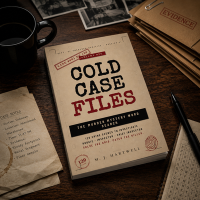 Cold Case Files: The Murder Mystery Word Search Puzzle Book: 120 Crime Scenes to Investigate