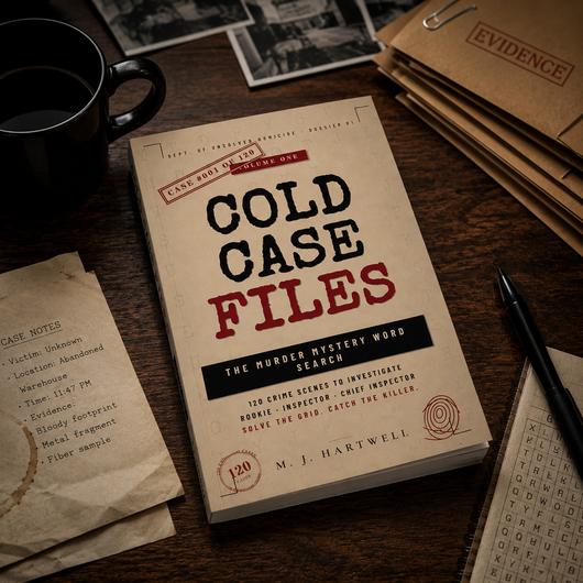 Cold Case Files: The Murder Mystery Word Search Puzzle Book: 120 Crime Scenes to Investigate