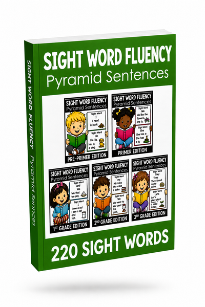 English Sight Words Learning (Pyramid Sentences) Exercise Book