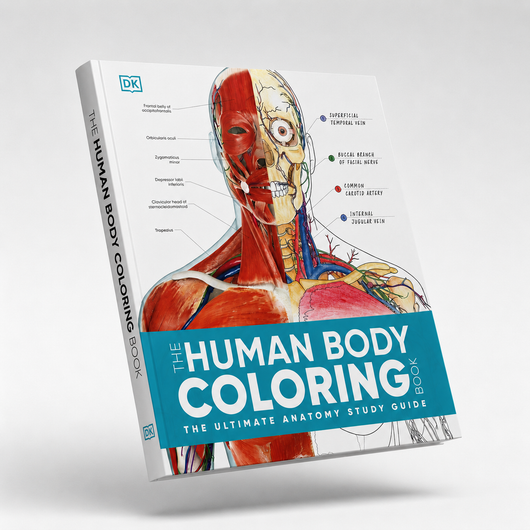 The Human Body Coloring Book: The Ultimate Anatomy Study Guide (Second Edition)