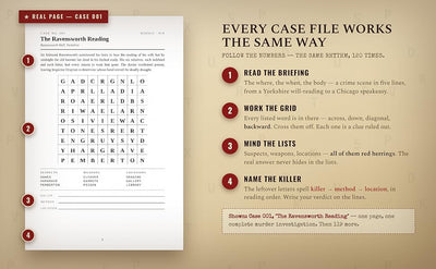 Cold Case Files: The Murder Mystery Word Search Puzzle Book: 120 Crime Scenes to Investigate
