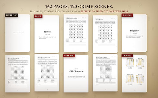 Cold Case Files: The Murder Mystery Word Search Puzzle Book: 120 Crime Scenes to Investigate